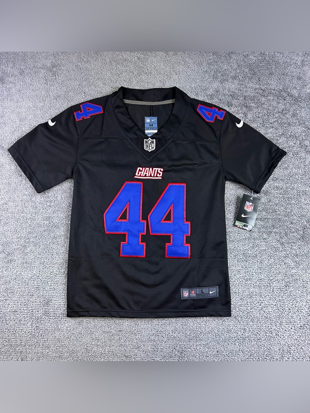 New New York Giants Skattebo NFL Black Jersey #44 Men’s Medium or Youth Large***